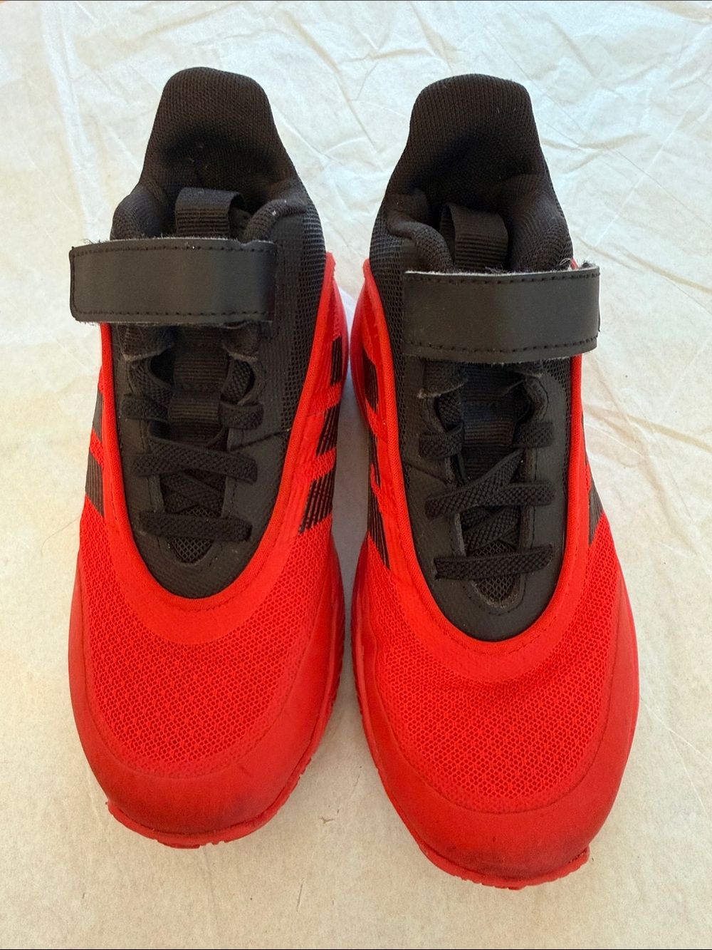 adidas Kids Red and Black Velcro Sneakers Size 13K